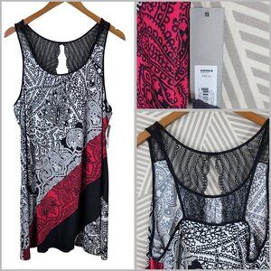 NEW Apt 9 Nightgown size XL Dress Pink Lace Back Lightweight Flowy Stretchy Pink